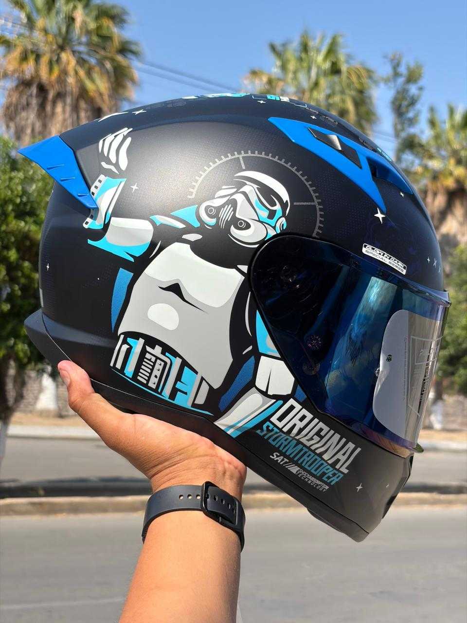 CASCO INTEGRAL SHAFT STORMTROOPER STAR WARS AZUL TALLA XL