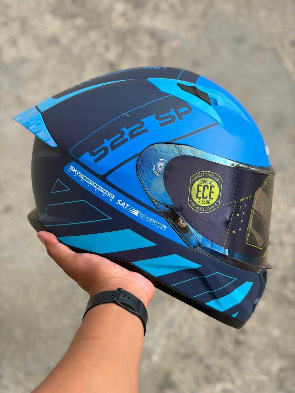 CASCO INTEGRAL SHAFT DOOP SH522 SP AZUL TALLA L