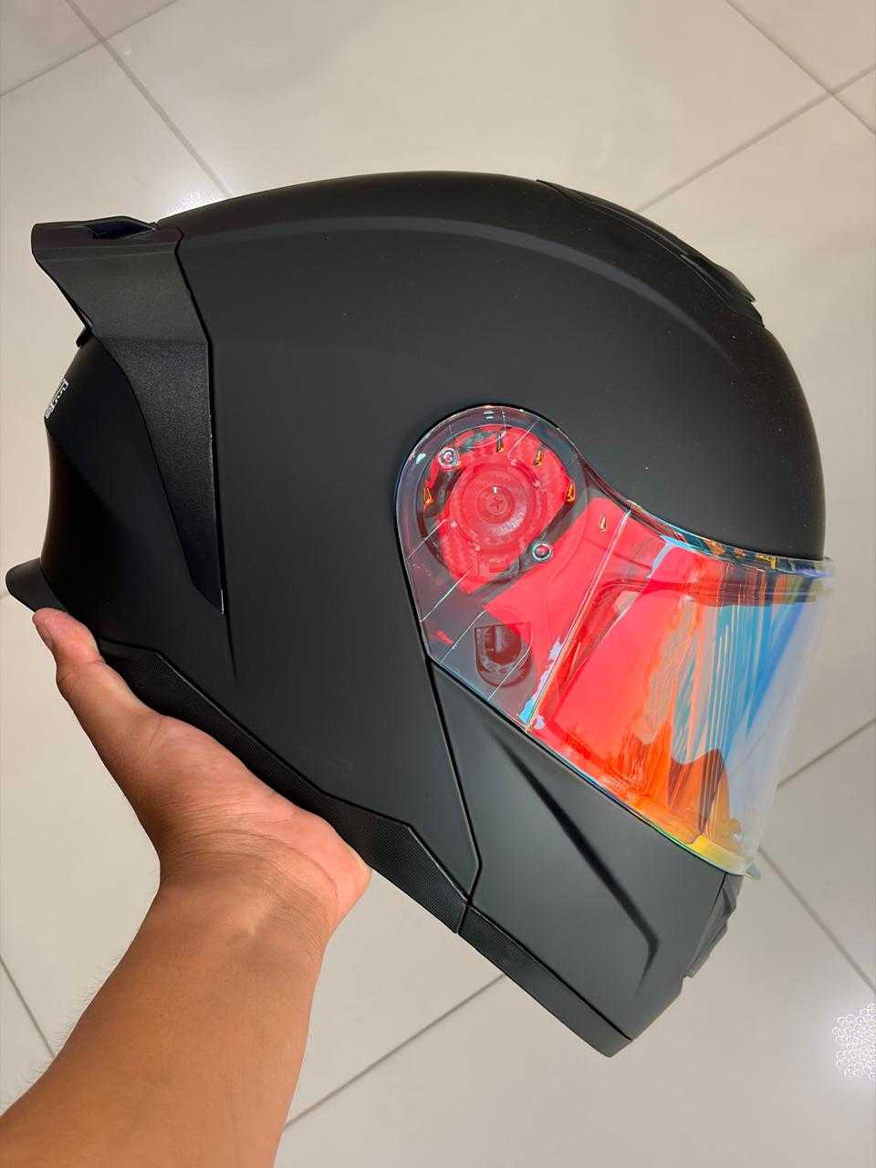 CASCO INTEGRAL XTREME ST900 BLACK MATT VISOR IRIDIUM RED TALLA L