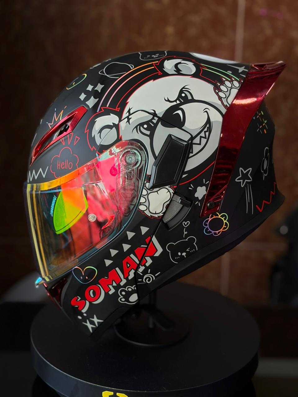 CASCO ABATIBLE SOMAN F2 OSITO TALLA XL