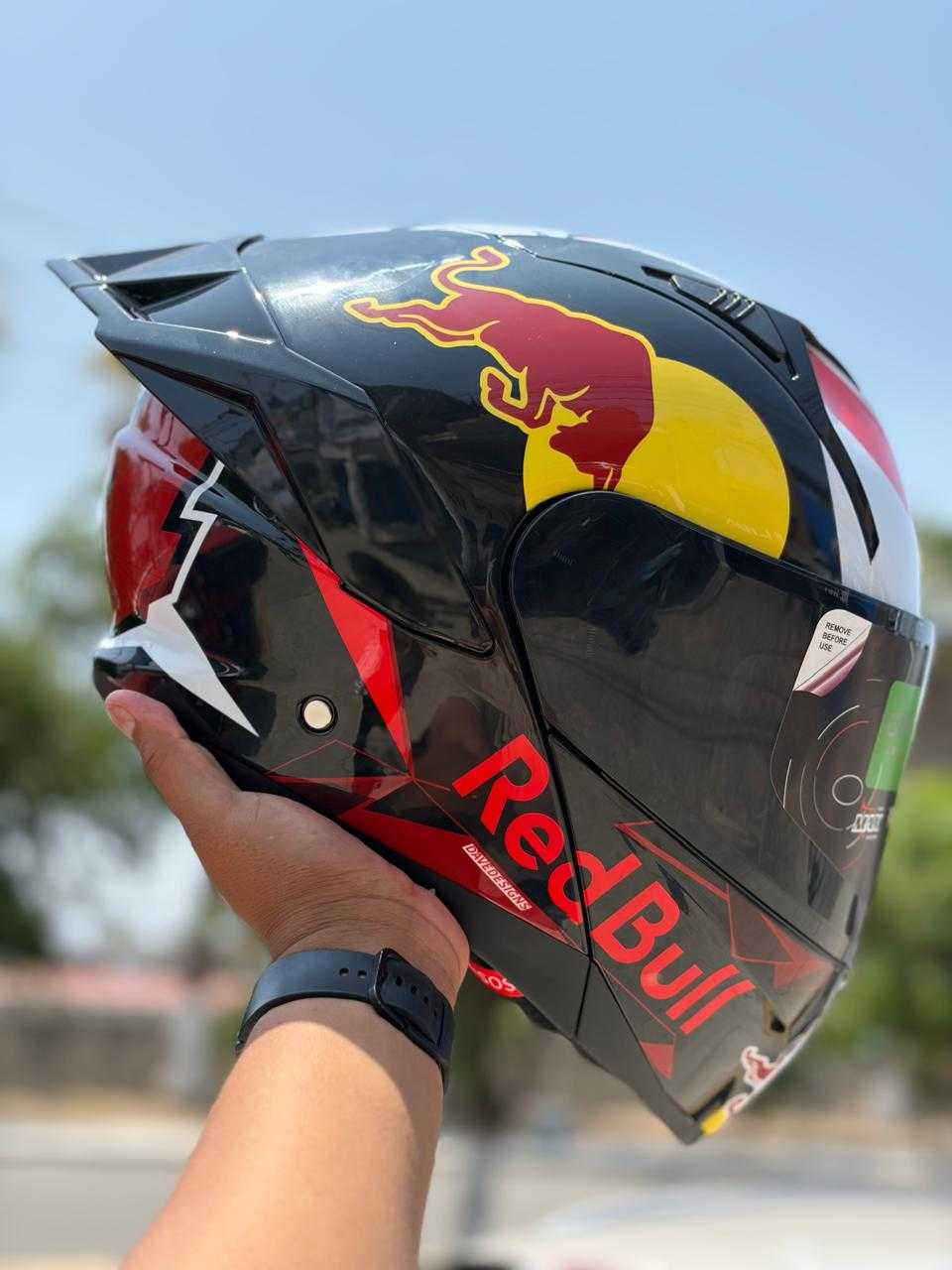CASCO ABATIBLE BIHR RED BULL BLANCO TALLA XL