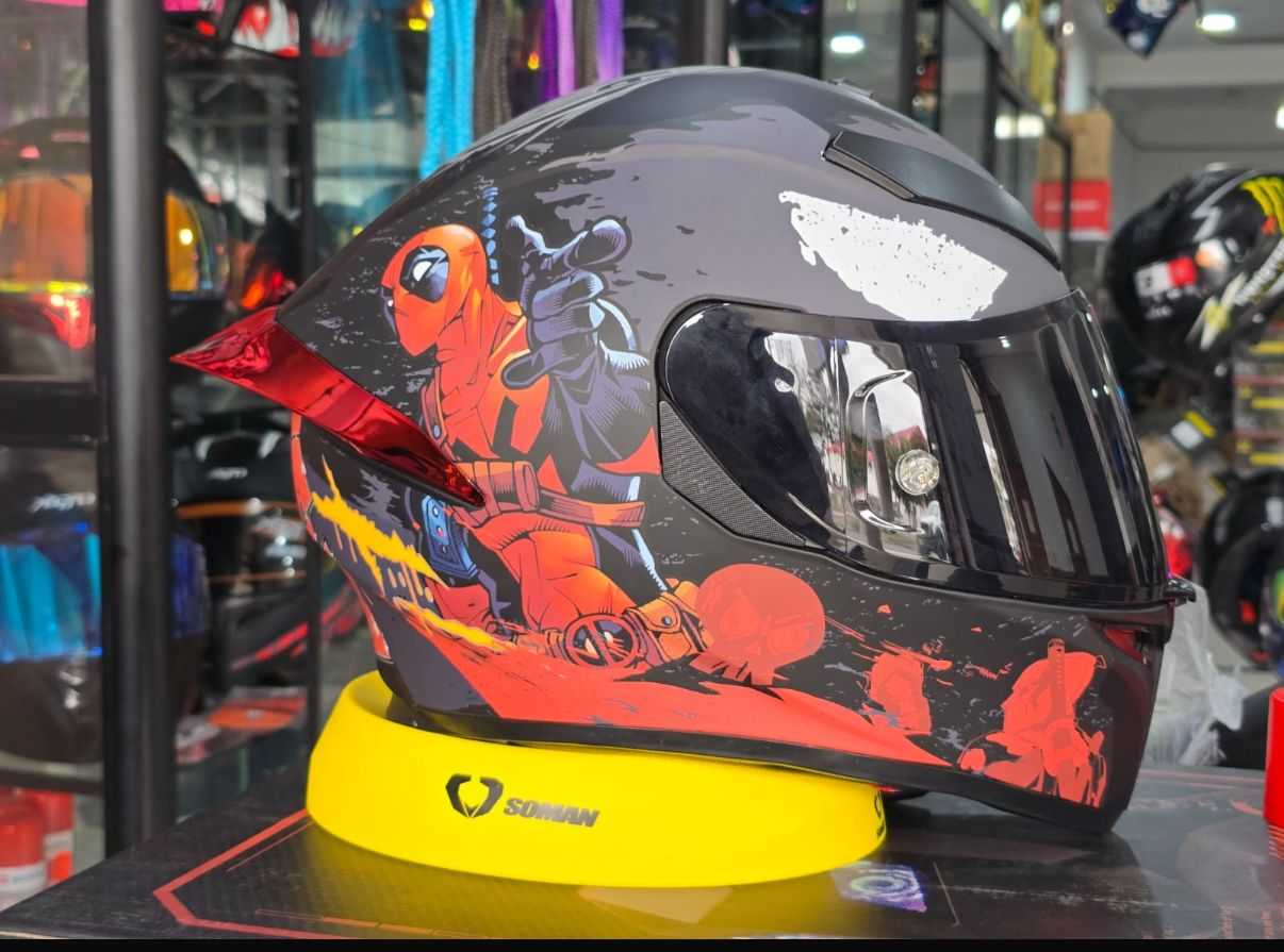 CASCO INTEGRAL BIRH DEAD POOL TALLA L