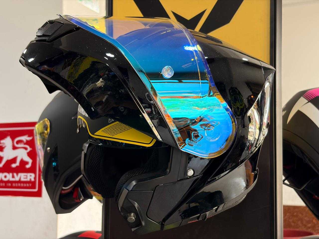 CASCO ABATIBLE SOMAN RAPTOR VISOR IRIDIUM BLUE TALLA L