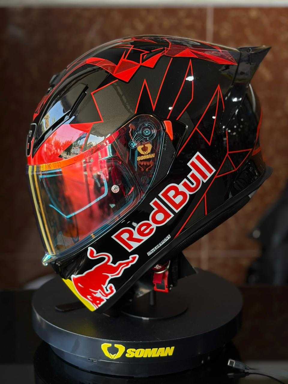 CASCO INTEGRAL BIHR RED BULL ROJO VISOR ROJO TALLA L