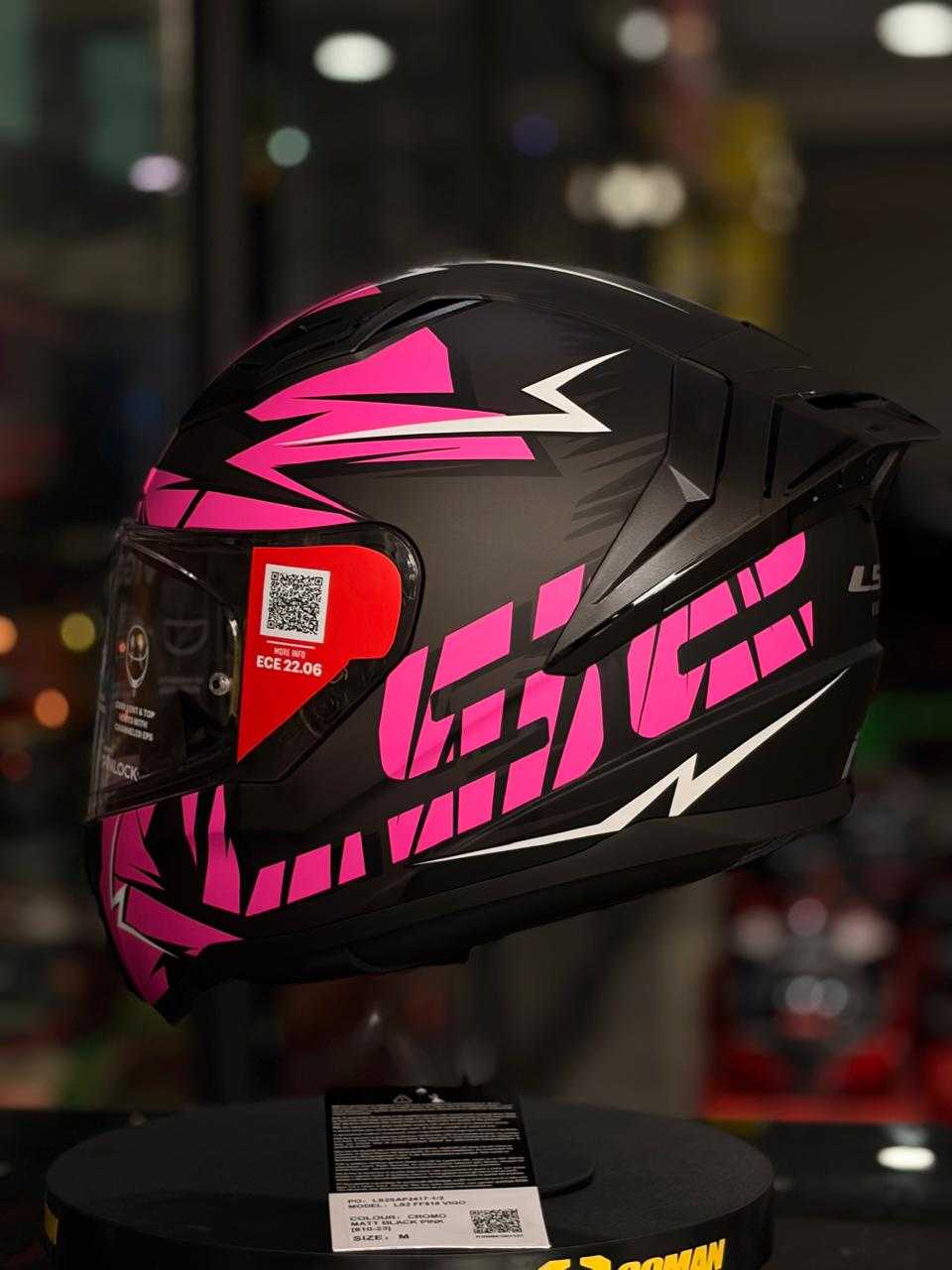 CASCO INTEGRAL LS2 FF810 VIGO CROMO ROSA TALLA M