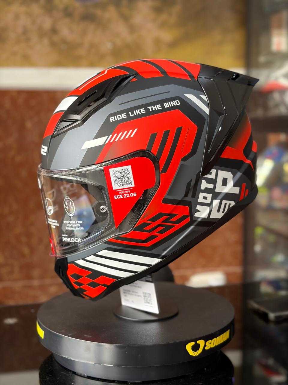 CASCO INTEGRAL LS2 FF810 VIGO KEDUO MATT BLACK RED TALLA XL