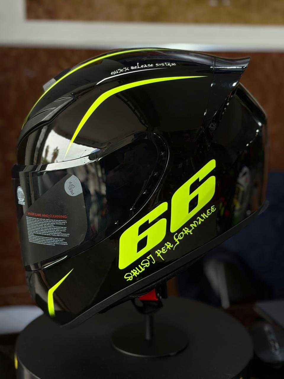 CASCO INTEGRAL XTREME 66 GLOSS NEÓN POLARIZADO TALLA XL