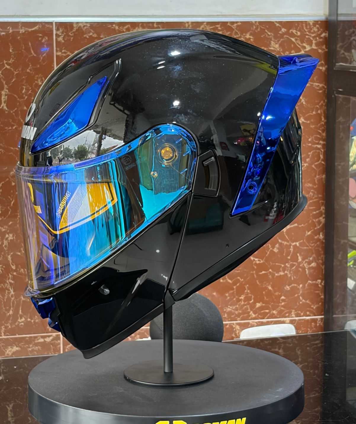 CASCO ABATIBLE SOMAN F2 IRIDIUM BLUE GLOSS TALLA M