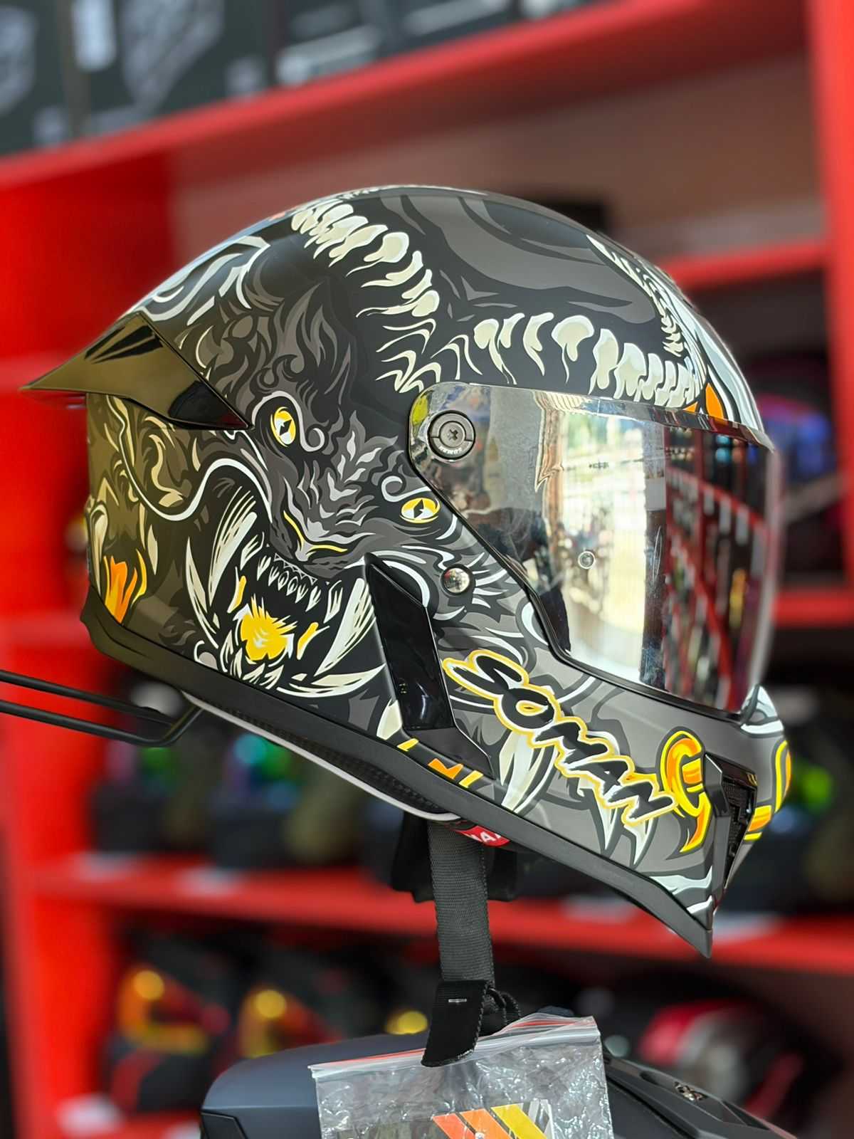 CASCO SOMAN RUROC DEMON GREY ESPEJO TALLA XL