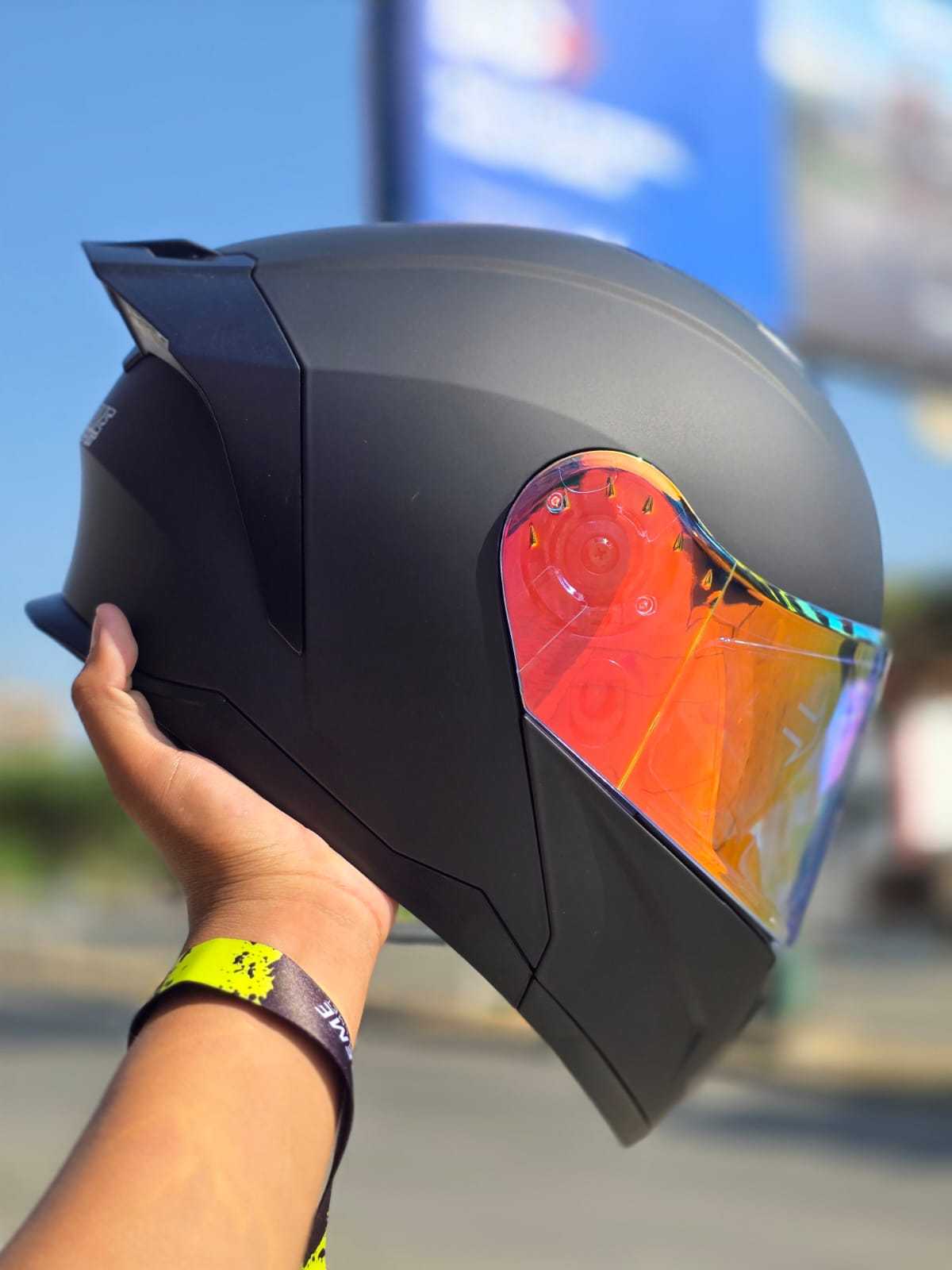 CASCO INTEGRAL XTREME ST900 BLACK MATT VISOR IRIDIUM RED TALLA M