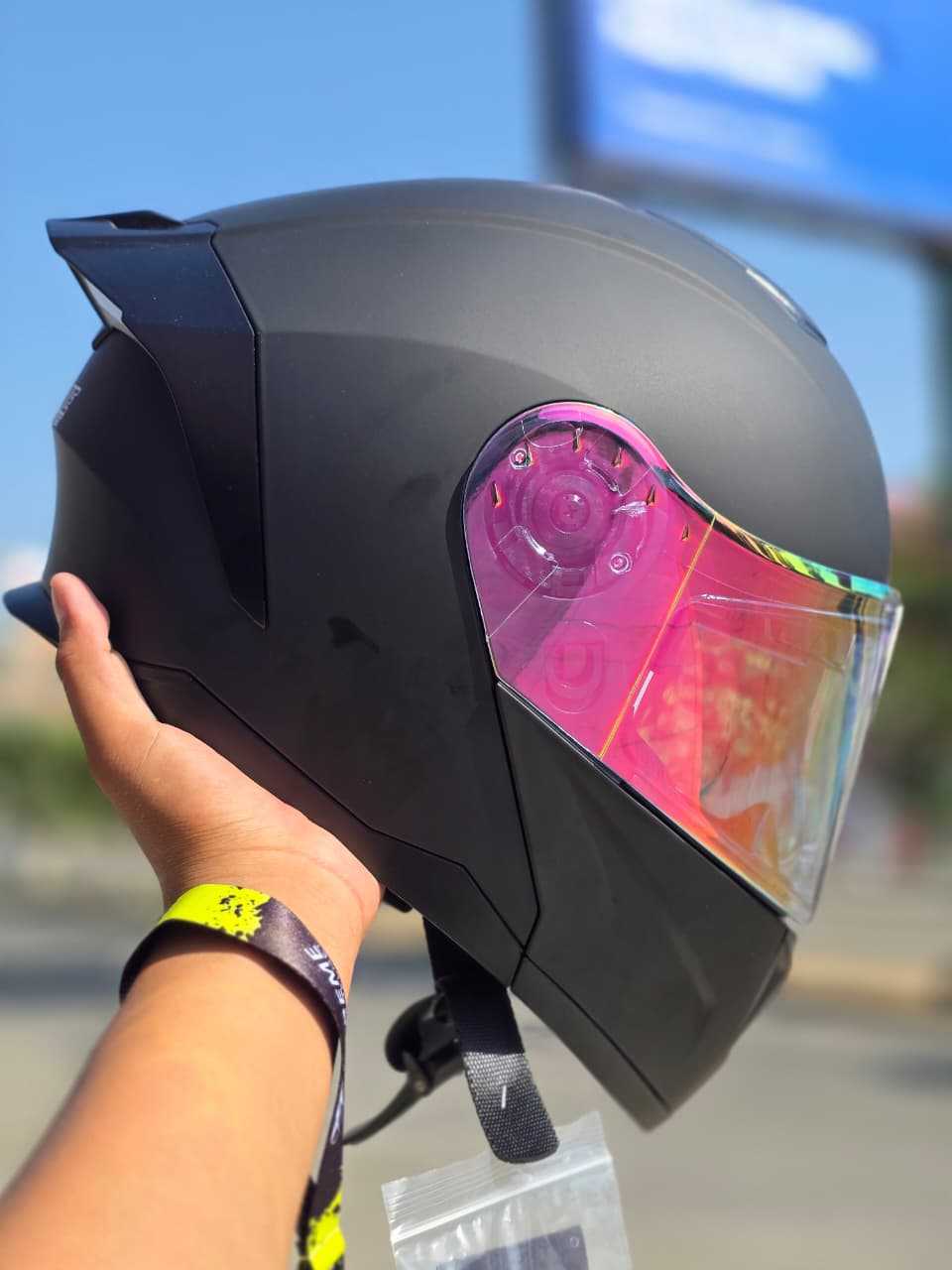 CASCO ABATIBLE XTREME ST900 VISOR IRIDIUM PINK TALLA S