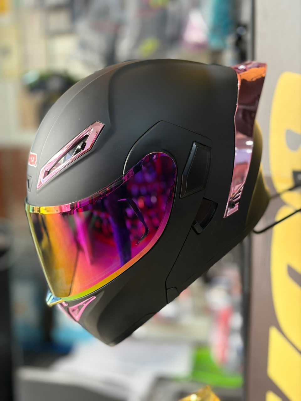 CASCO ABATIBLE JOKER ZAFIRO PURPLE VISOR IRIDIUM PURPLE TALLA M