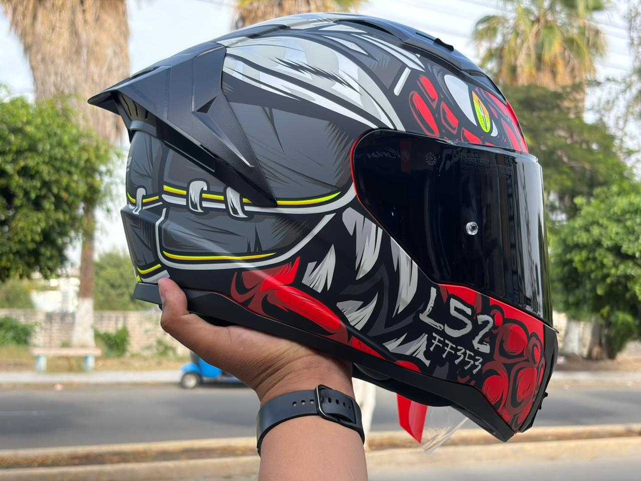 CASCO INTEGRAL LS2 FF810 DRILLOX ROJO MATE TALLA L