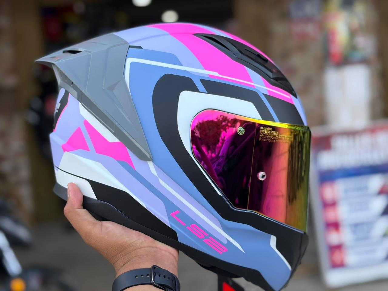 CASCO INTEGRAL LS2 FF810 FOKUS LILA MATE TALLA M